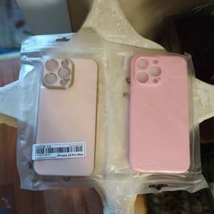 2 Pink Phone Covers